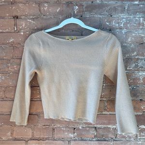 VRG GRL Cropped Sweater w/ 3/4th Length Sleeves